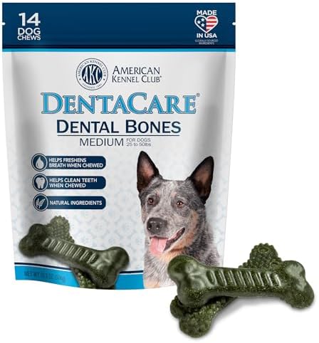American Kennel Club Medium Dentacare Bones, Mint Flavored, 14 Count