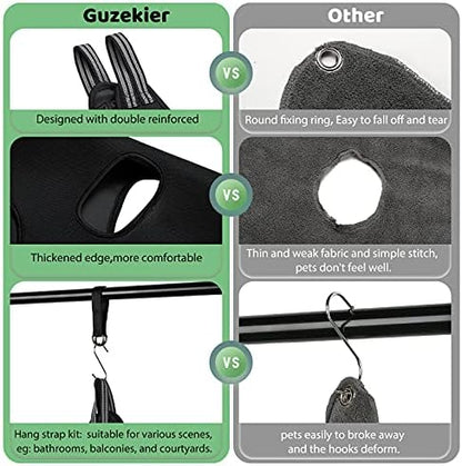Guzekier Pet Dog Grooming Hammock Harness for Cats & Dogs, Dog Sling for Grooming, Dog Hammock Restraint Bag with Nail Clippers/Trimmer, Nail File, Pet Comb,Ear/Eye Care