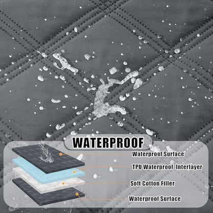 Smiry Waterproof Dog Bed Cover, Reversible Pet Blanket for Sofa Couch