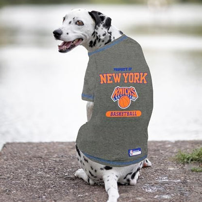 Pets First NBA Licensed Hoodies & T-shirt for Dogs & Cats, New York Knicks, Medium