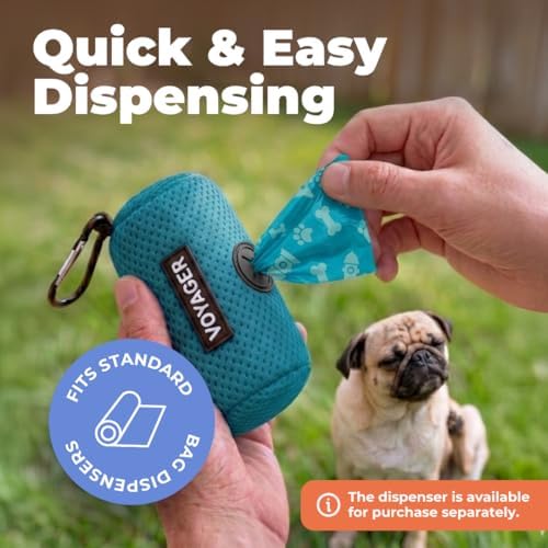 Best Pet Supplies Poop Bags for Dogs - Turquoise, 360 Count
