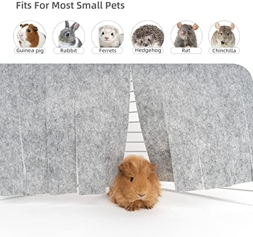 Niteangel Fleece Forest Corner Curtain Hideout Fun Hiding Spot for Ferrets Chinchillas Hedgehogs Dwarf Rabbits Guinea Pigs Syrian Hamster Rats (Gray)