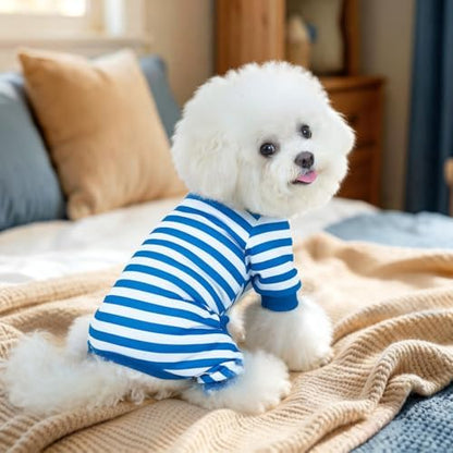 XPUDAC 4 Pack Dog Pajamas for Small Dogs, Soft Dog Onesie, Comfy Puppy Clothes Lightweight Pet Pjs Outfit Pet Clothes for Boy, XL