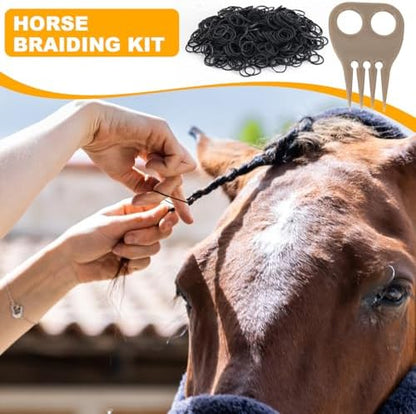 Uross Horse Grooming Kit 15PCS - Horse Brush Set with Organizer Tote Bag Care Cleaning Kit with Brush & Comb, Professional Equine Coat Care Gifts for Horseriders Beginner