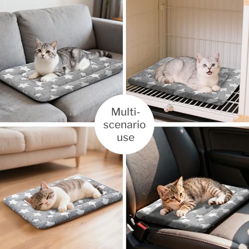 Dog Bed Mat for Crate, Soft Kennel Pad, Durable Comfort Mat for Dogs and Cats, Home and Crate Use (Gray, 18"*14"*1.5")