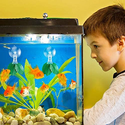 Jetec 8 Pieces Fish Seaweed Clip Plant Suction Cup with Clip Feed Holder for Aquarium Fish Tank Accessories