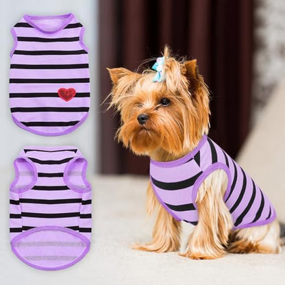 Queenmore Large Dog Shirt,Soft Breathable Dog Shirt for Dogs Cats Boy Girl,Pet Clothes for All Season,Breathable Lightweight Pet Tshirt for Frenchie, Dachshund, Yorkie