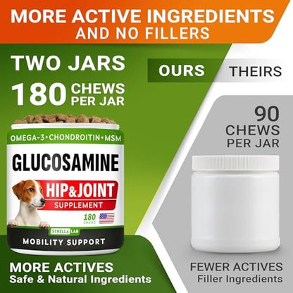 Advanced Hip Joint Supplement for Dogs, Chondroitin & MSM Hip Joint Chews