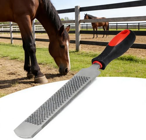 13" Hoof Rasp,Farrier Rasp,Farrier Tools with Rubber Handle