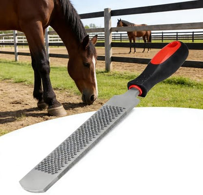 13" Hoof Rasp,Farrier Rasp,Farrier Tools with Rubber Handle
