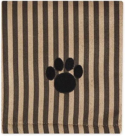 Bone Dry Pet Grooming Towel Collection Absorbent Microfiber X-Large, 41x23.5", Striped Brown