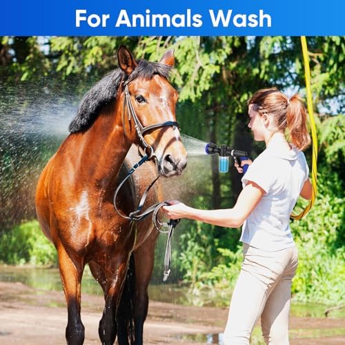 Pet Bathing Sprayer Kit,10 Spray Patterns, Adjustable Hose Wash Sprayer