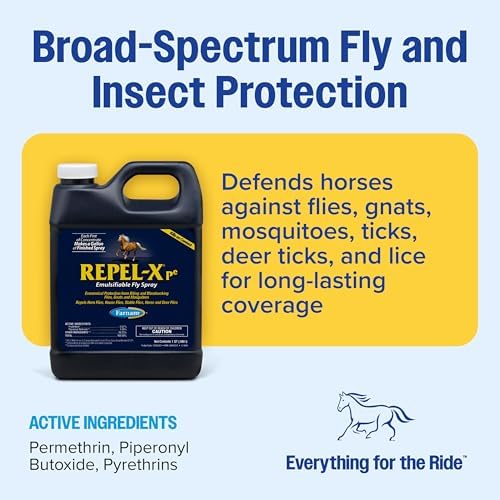 Farnam Repel-X pe Fly Spray Concentrate for Horses & Dogs, 32 oz