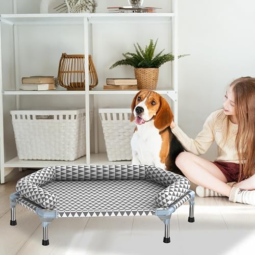 Kuntrust Orthopedic Dog Bed for Medium Dogs，U-Shaped Bolster ，Up to 100 lbs