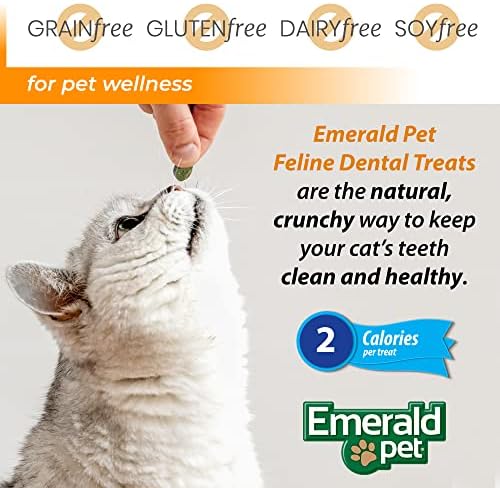 Emerald Pet Grain Free Cat Dental Treats, Ocean Fish, 3 oz