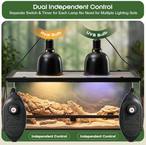 Dimmable Reptile Heat Lamp Fixture, Dome Reptile Light