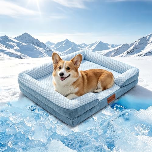Cooling Orthopedic Dog Bed, Waterproof Washable Dog Bed