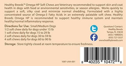 Healthy Breeds Chihuahua Omega HP Fatty Acid Skin and Coat Support Soft Chews 60 Count