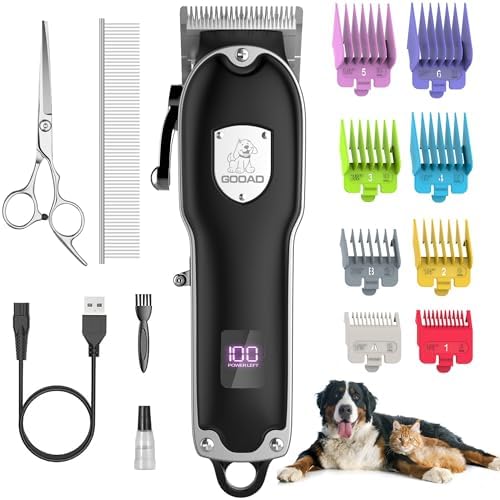 Dog Rechargeable Cordless Clippers for Grooming for Heavy Thick Hair&Coats