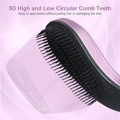 Small Dog Brush, Skin-friendly Soft Bristles (Electroplating Purple)
