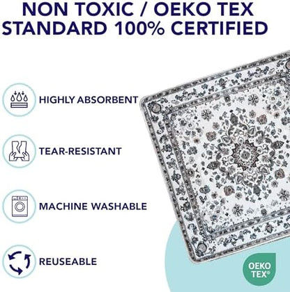PUPIBOO Washable Pee Pads for Dogs and Cats - Super Absorbent Reusable Puppy Training Pads - 100% Waterproof, Leak-Proof & Non-Slip Whelping Pads for Pet Housebreaking