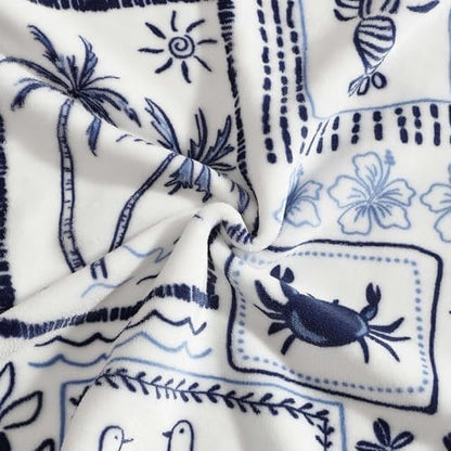 Nautica - Plush Fleece Throw Blanket for Bed or Couch, 50 x 60