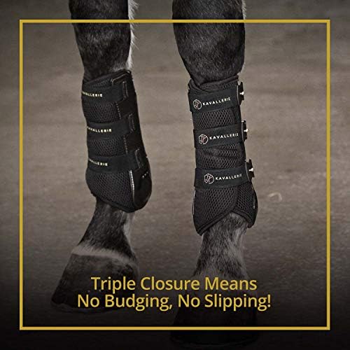 Kavallerie Classic Tendon Boots, Impact-Absorbing Material, Breathable & Evenly Distribute Pressure, Protect Tendon and Ligaments, Anti-Slip, Anti- Sore and Moisture Repellant Show Jumping Boots
