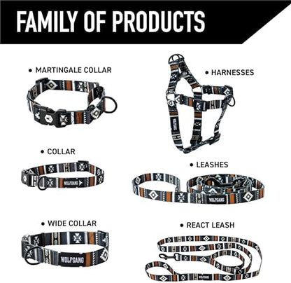 Wolfgang Wide Venture Dog Collar Newmoon Print Large