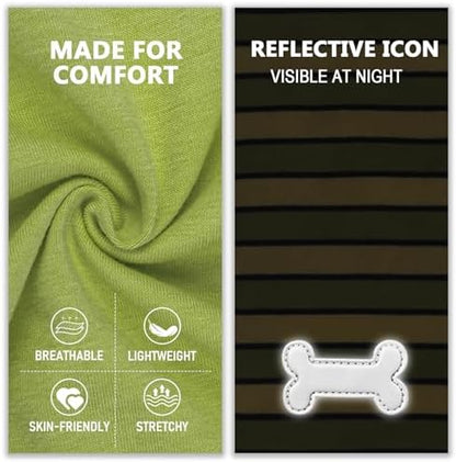 KYEESE 2Pack Cotton Dog Shirt for Small Dogs Soft Striped Tank Top