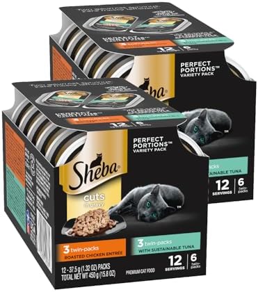 Sheba Perfect Portions Cuts Wet Cat Food, Chicken & Tuna, 2.6 oz, 6 ct, 2pk