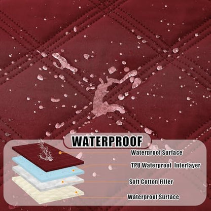 Smiry Waterproof Dog Bed Cover, Reversible Pet Blanket for Sofa Couch