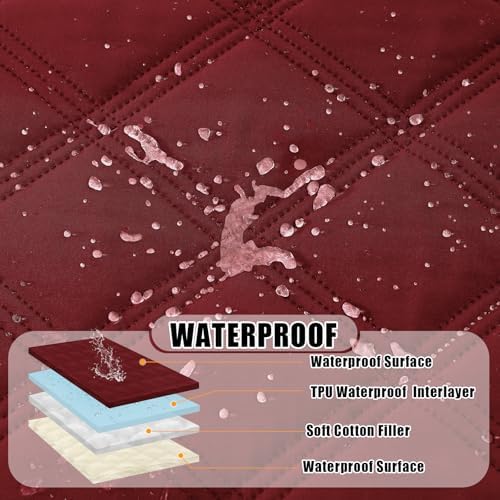 Smiry Waterproof Dog Bed Cover, Reversible Pet Blanket for Sofa Couch