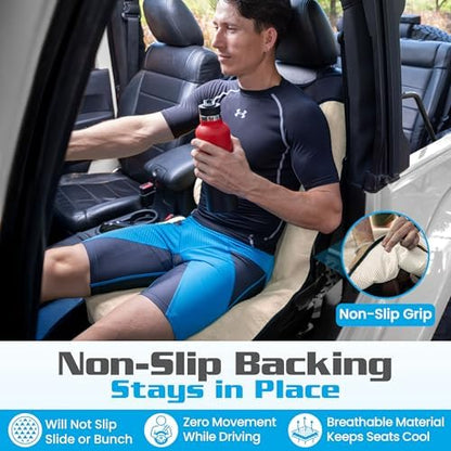 HAPPEGEAR Happeseat Waterproof Car Seat Cover & Protector, Sand