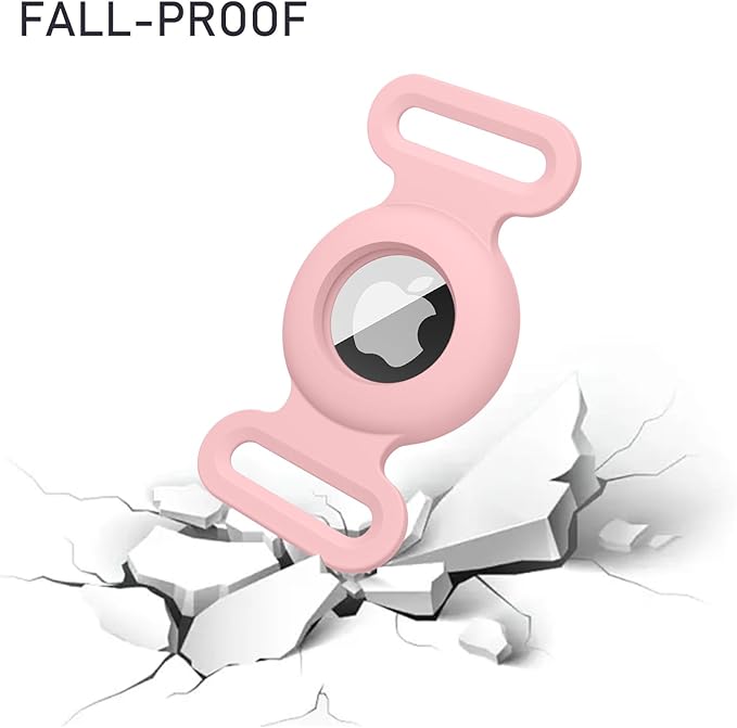 Vancle at Case for Dog Collar, Waterproof Apple Air Tag Protective Holder GPS Tracking Finder for Pet, Silicone Case for Dog Collar Cat Loop Holder Pet Accessories