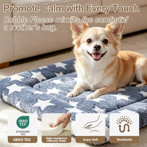 Dog Bed Mat, Reversible Crate Pads for Small/Medium/Large Dogs & Cats Sleeping, Portable & Soft, Dog Beds Crate Pad (Mix, S(24"*18"*1.5")) (Mixed Colors - A-4PCS, S(24"*18"*1.5"))