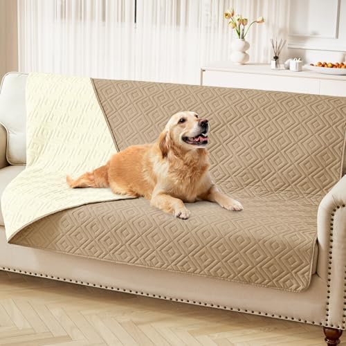 hyha Waterproof Reversible Dog Blanket, Pet Blanket for Sofa Couch