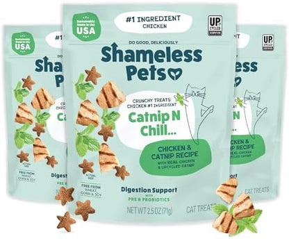 Shameless Pets Crunchy Cat Treats - Catnip N Chill, 3-Pk