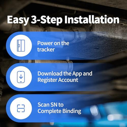 GPS Tracker for Vehicles, No Monthly Fee, No Subscription, Real-Time GPS, 120-Days Long Battery Life, 4G SIM Card and Data Included, Trip History, GeoFence, Driving Alerts, Magnectic, Global Coverage