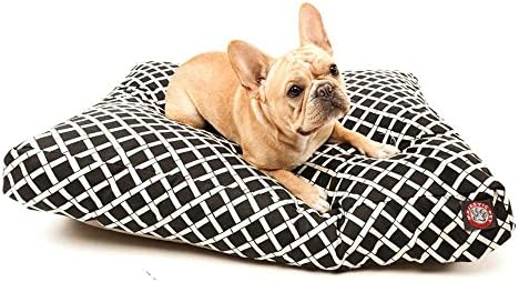 Majestic Pet Rectangular Dog Bed, Medium, 36x29x4 in, Washable, Black
