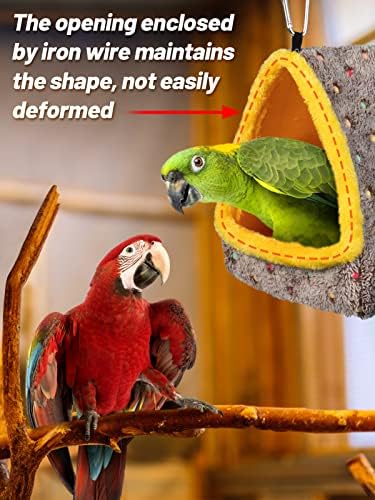 MEWTOGO Large Winter Warm Bird Nest House with Support Board for Cage