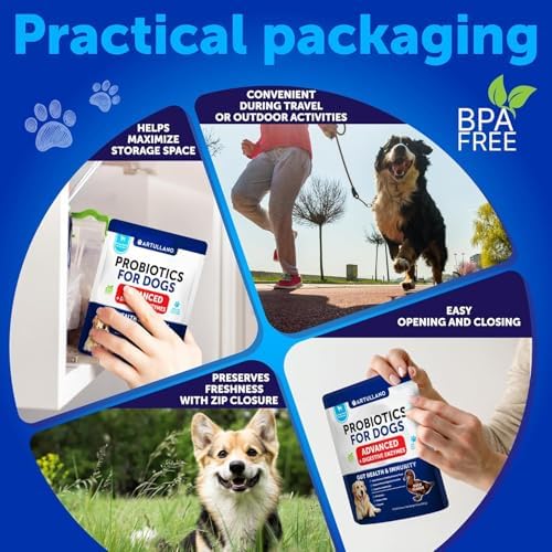 Probiotics for Dogs - 70 Chews - Dog Yeast Probiotic - Dog Probiotics