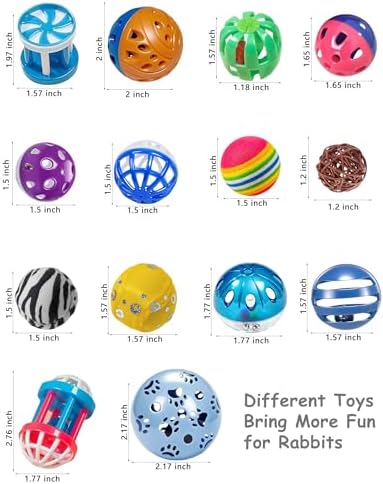 10 Pack Hollow Plastic Play Balls, Assorted Cutout Shapes for rabbits