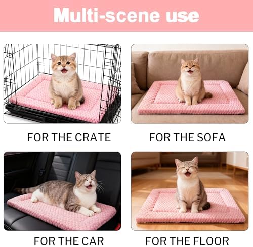 Dog Bed Mat – Soft & Comfortable Dog Kennel Pad for Crate – Durable Crate Bed & Mat for Dogs & Cats
