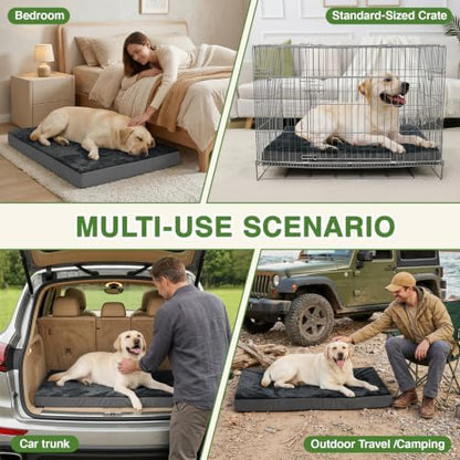 XXXL Dog Bed Waterproof, Washable Large Crate Pad 54" with Removable Cover