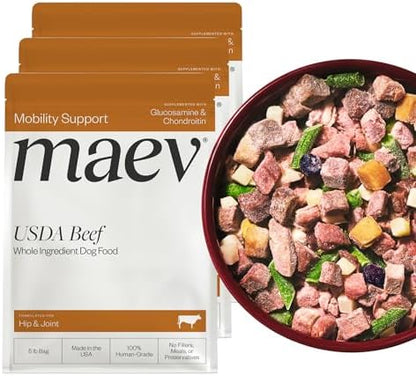 Maev Human-Grade Frozen Fresh Beef Dog Food, Hip & Joint, 15 lb