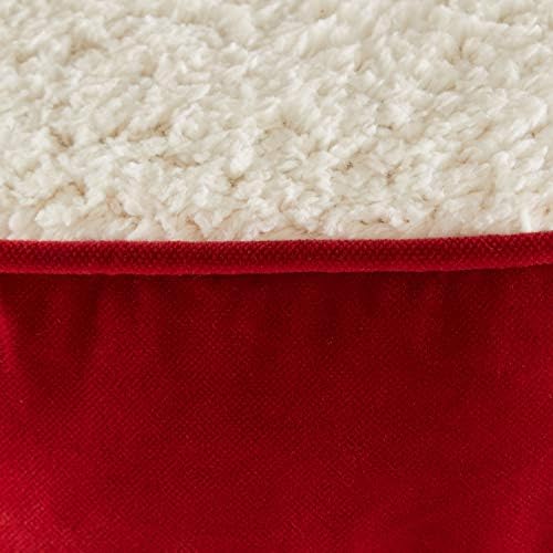 Happy Hounds Lucy Round Reversible Sherpa Pillow Cat Bed, Crimson