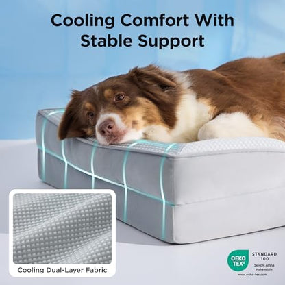 Bedsure Cooling XL Dog Bed for Extra Large Dogs with Washable Cover