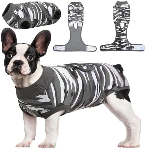 Kuoser Recovery Suit for Dogs Cats, Soft Dog Surgery Suit Female Male Spay