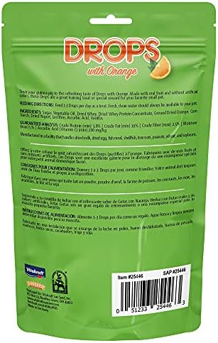 Vitakraft Drops Guinea Pig Treat with Orange Flavor 5.3 oz.