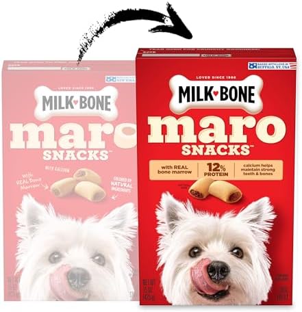 Milk-Bone MaroSnacks Small Dog Treats with Real Bone Marrow, 6 Boxes